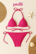 Kadın Fuşya Yandan Bağlamalı Bikini Mayo Takımı