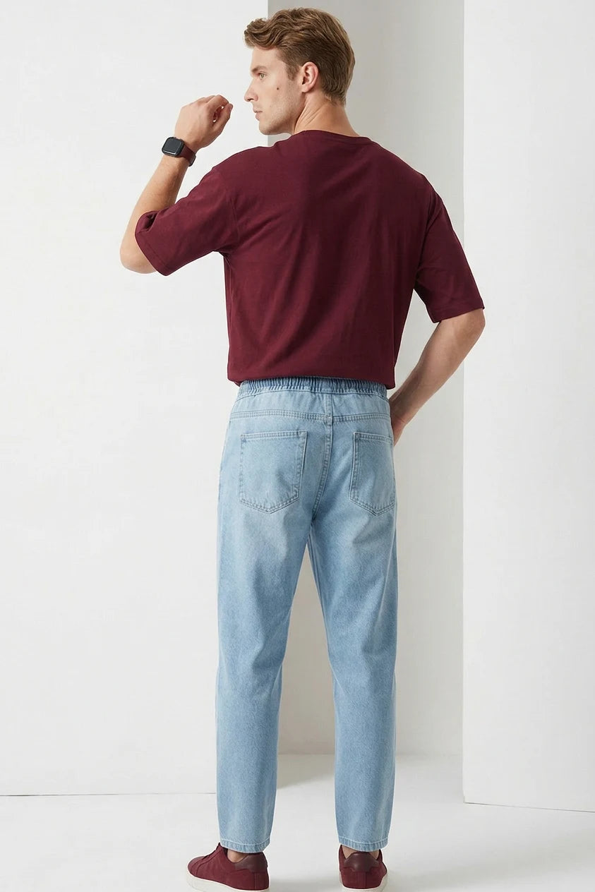 Erkek Rahat Kesim Denim Mavi Pantolon