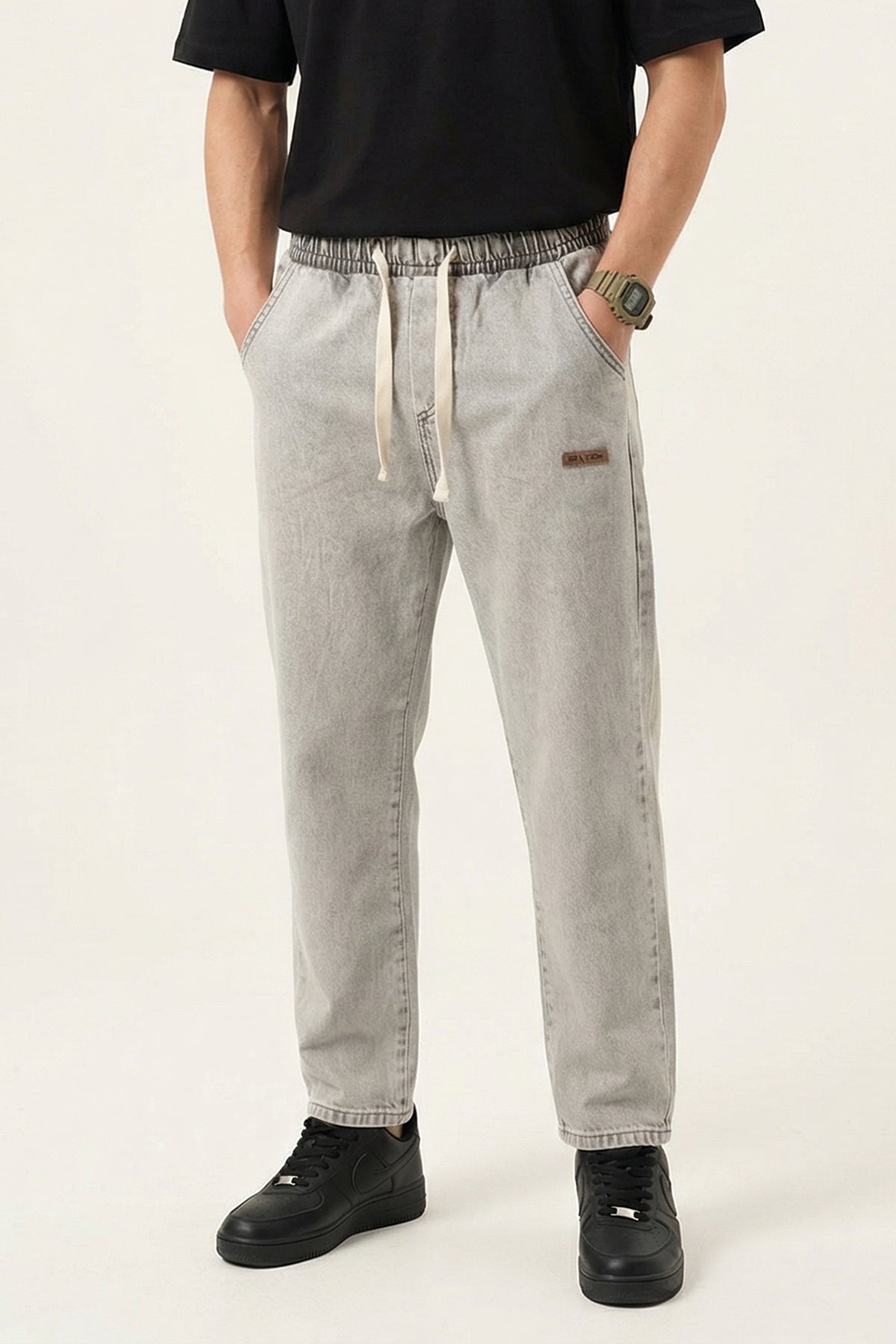 Erkek Rahat Kesim Denim Taş Pantolon