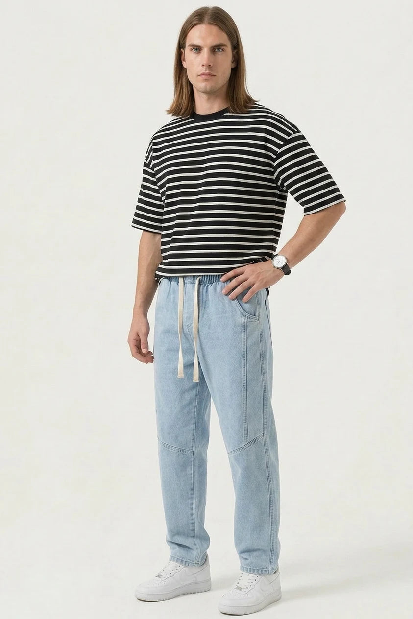 Erkek Rahat Kesim Denim Mavi Pantolon