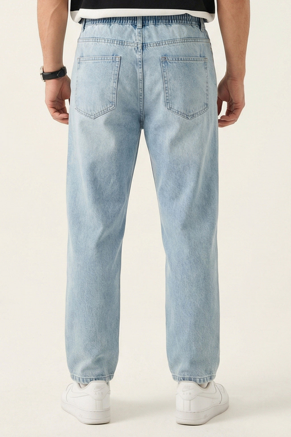 Erkek Rahat Kesim Denim Mavi Pantolon