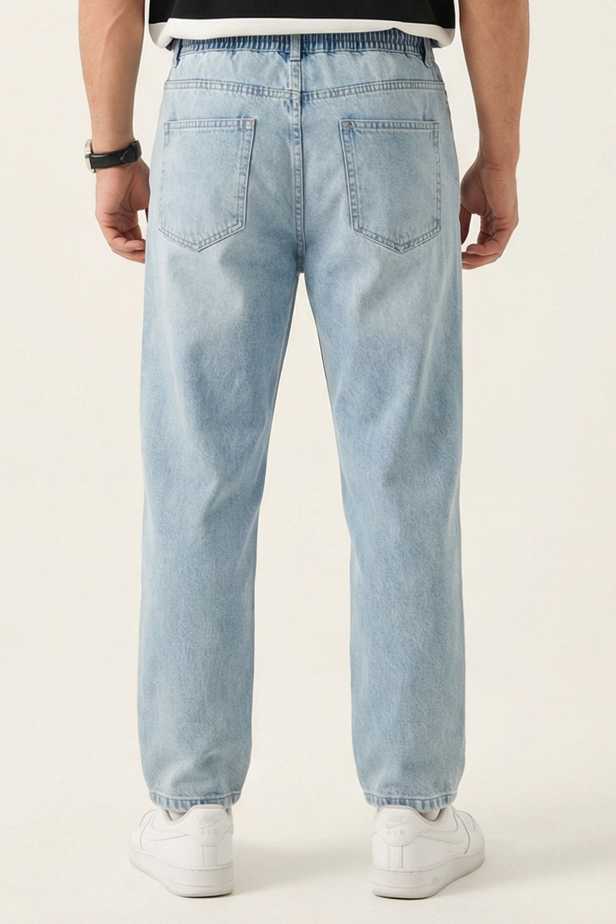 Erkek Rahat Kesim Denim Mavi Pantolon