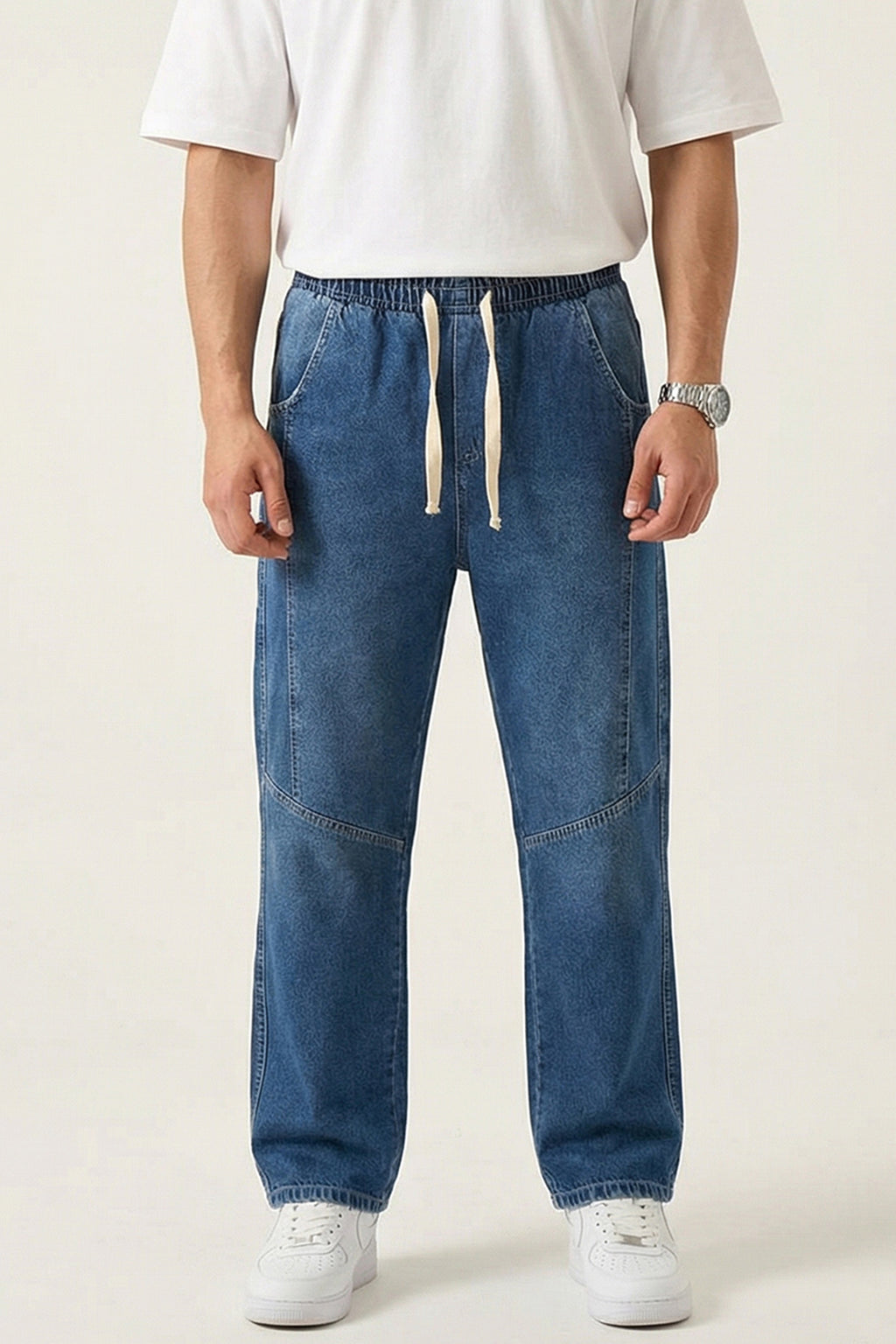 Erkek Rahat Kesim Denim Lacivert Pantolon