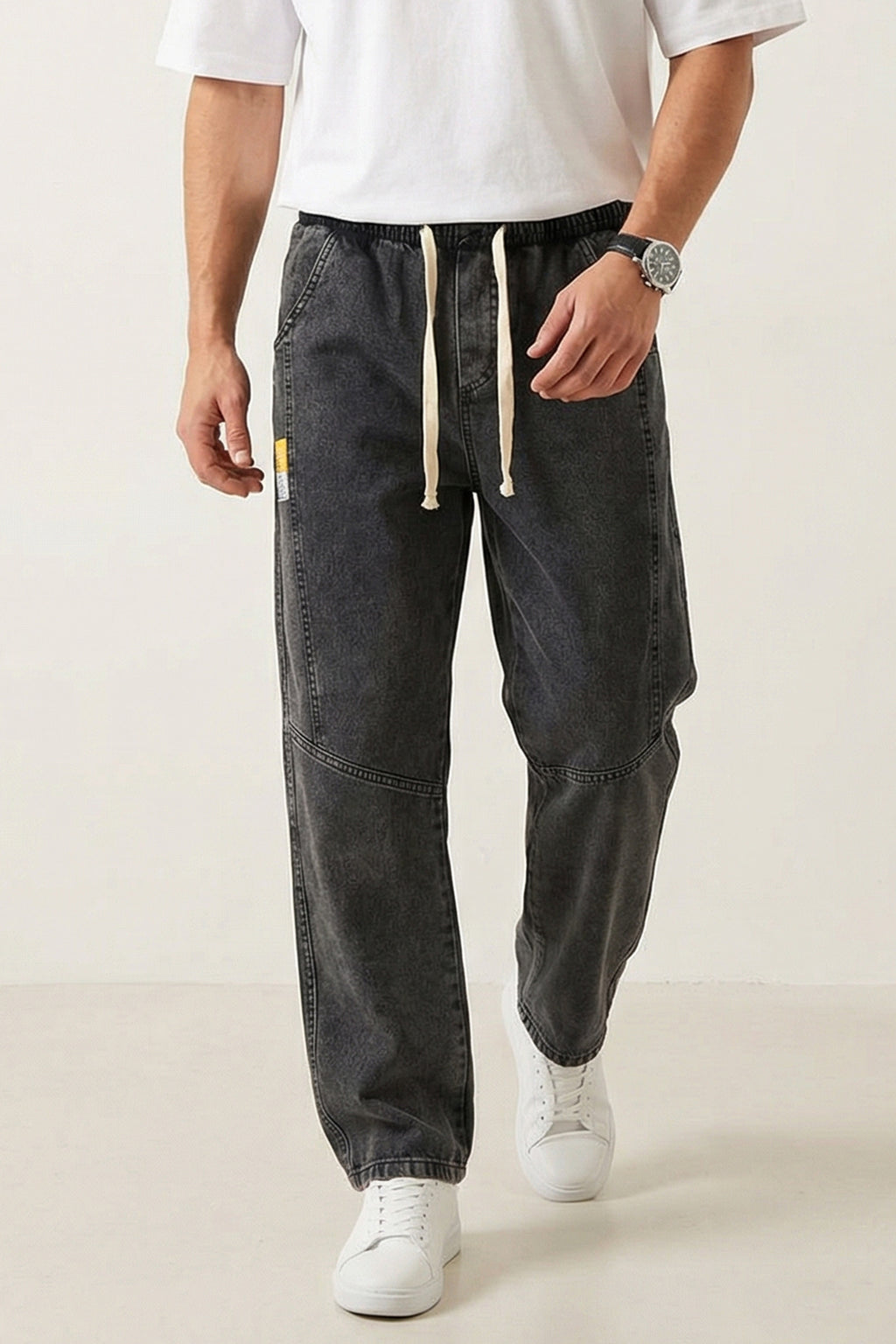 Erkek Rahat Kesim Denim Antrasit Pantolon