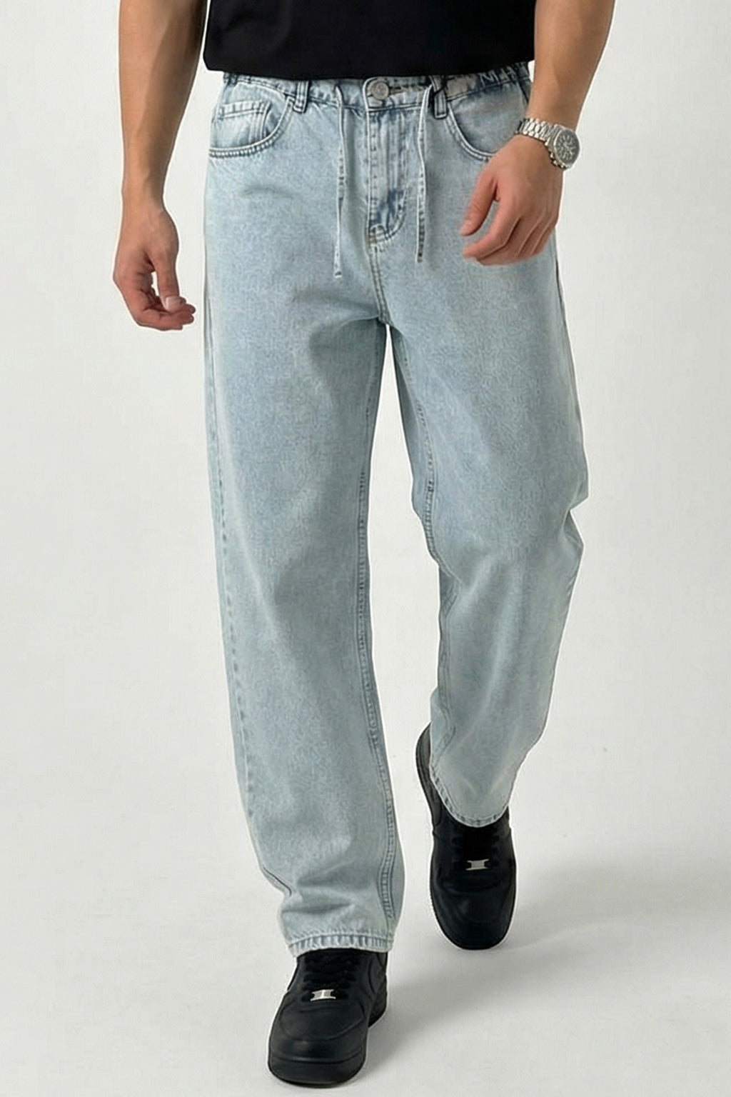 Erkek Rahat Kesim Denim Mavi Pantolon