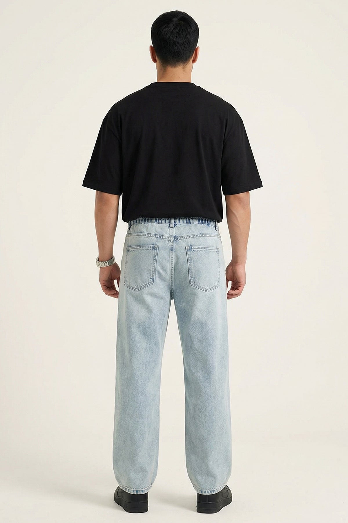 Erkek Rahat Kesim Denim Mavi Pantolon