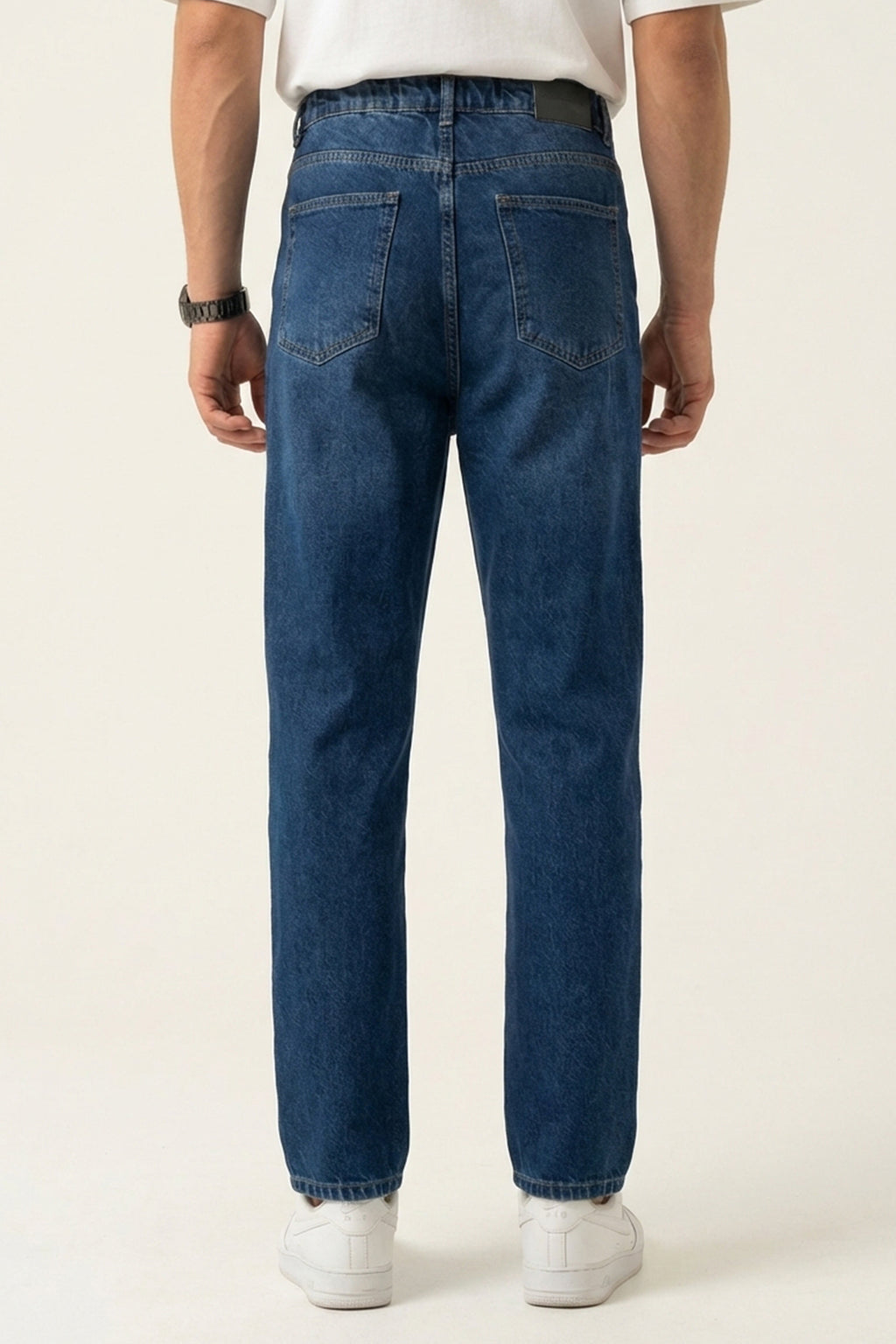 Erkek Rahat Kesim Denim Lacivert Pantolon