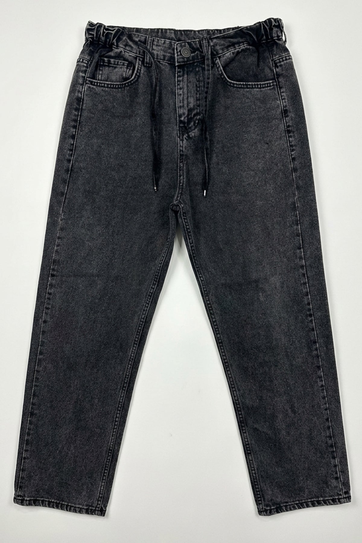 Erkek Rahat Kesim Baggy Denim Antrasit Pantolon