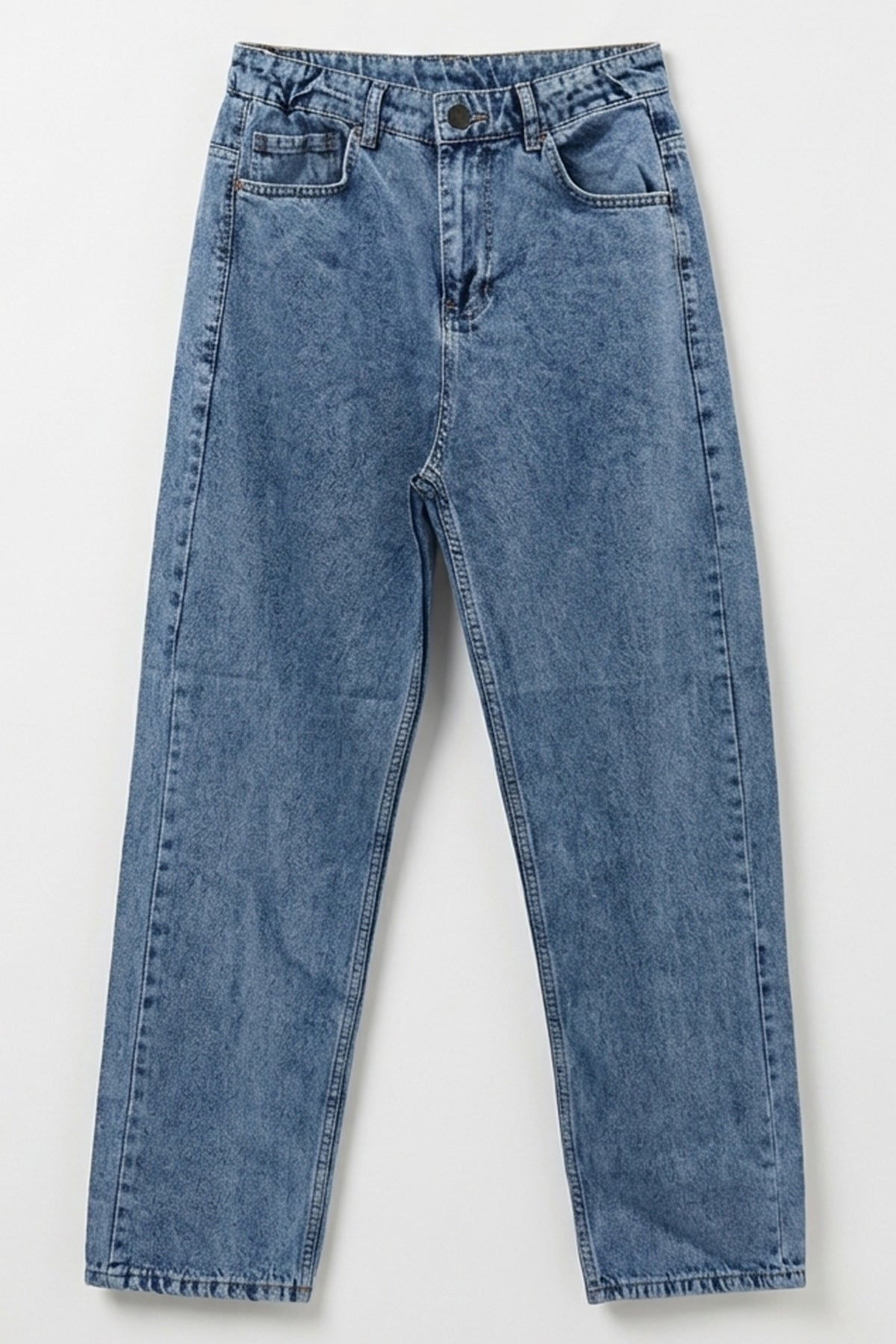 Erkek Rahat Kesim Denim İndigo Pantolon