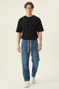 Erkek Rahat Kesim Denim Lacivert Pantolon
