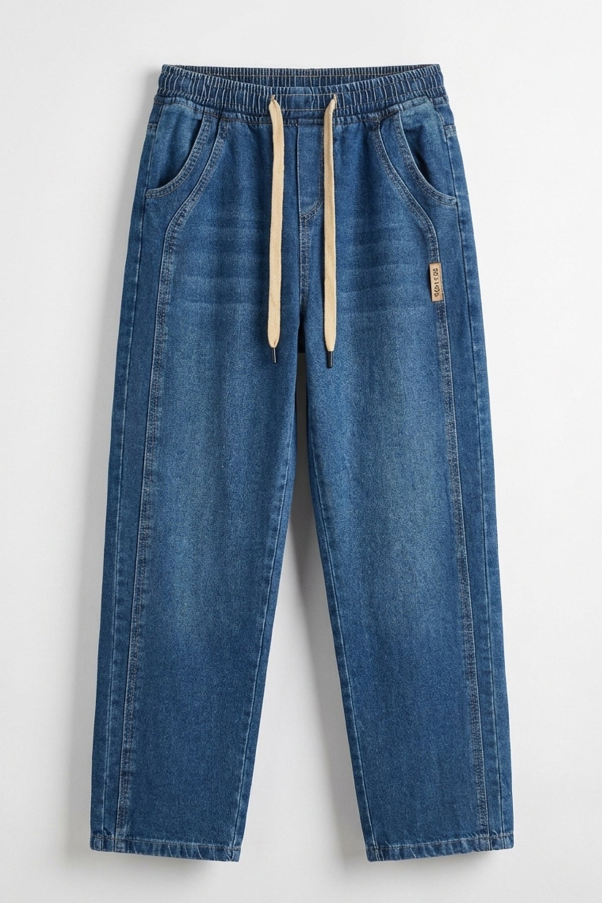 Erkek Rahat Kesim Denim Lacivert Pantolon