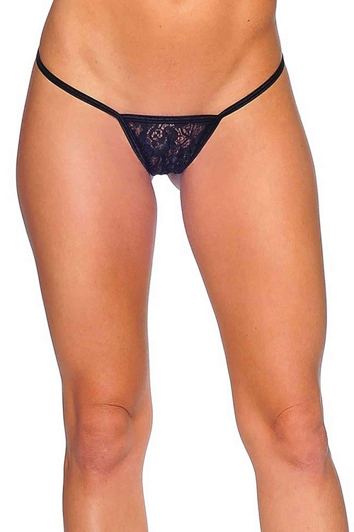 Siyah Dantelli Tanga TM1164 - XS